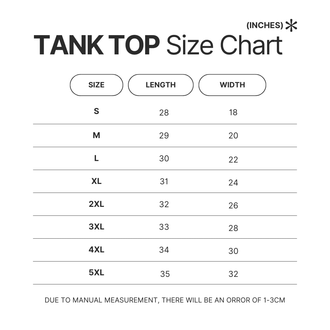 Tank Top Size Chart - Battlestar Galactica Store