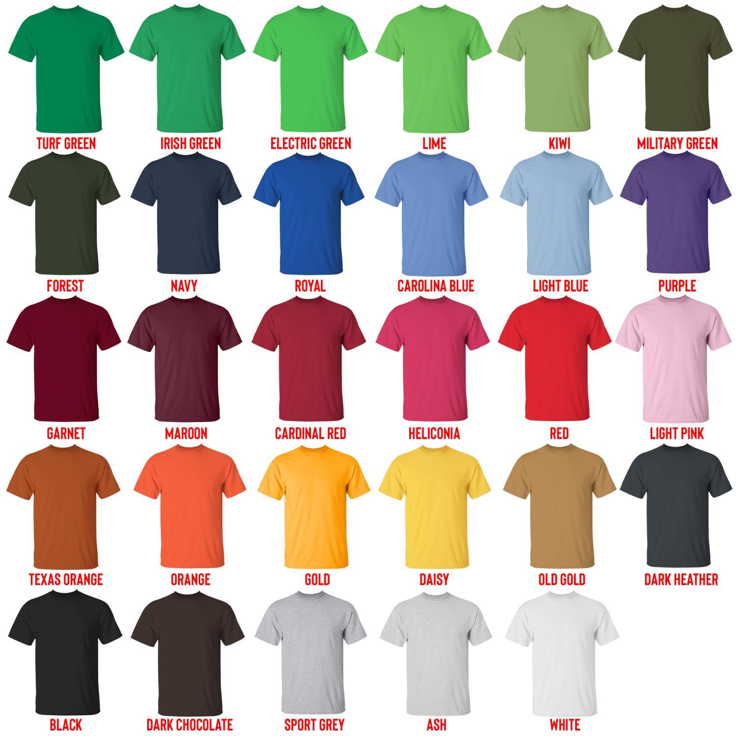 t shirt color chart - Battlestar Galactica Store