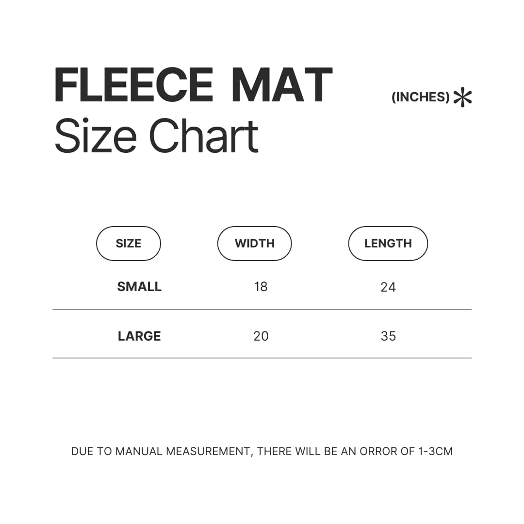 Fleece Mat Size Chart - Battlestar Galactica Store