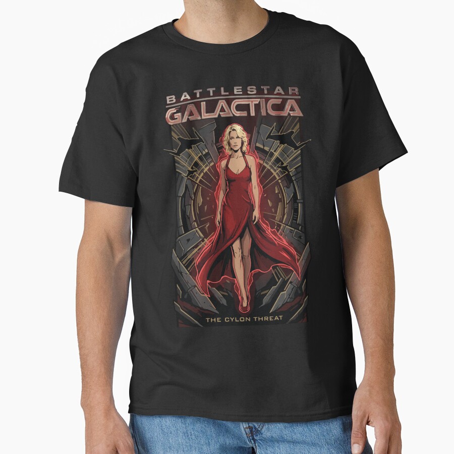 Battlestar Galactica Number Six Comic Book T-shirt - Image 3