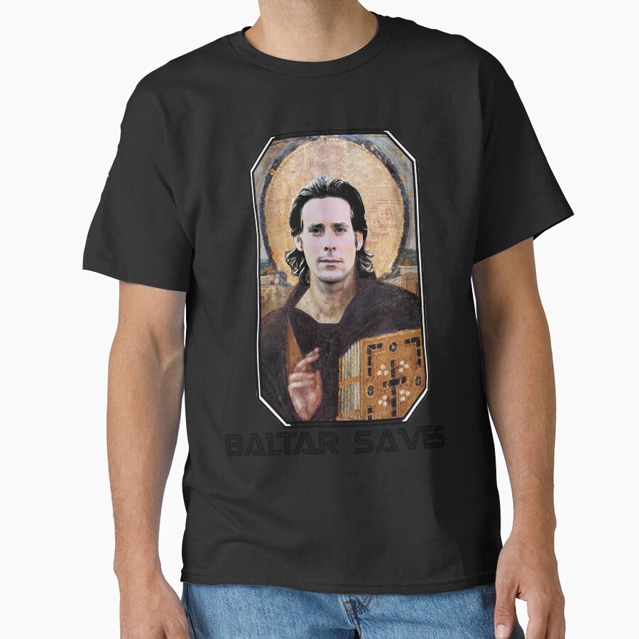 Baltar Saves Battlestar Galactica T-shirt - Image 2