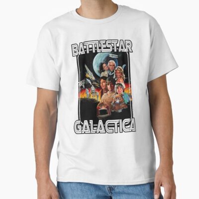Battlestar Galactica Retro Poster T-shirt