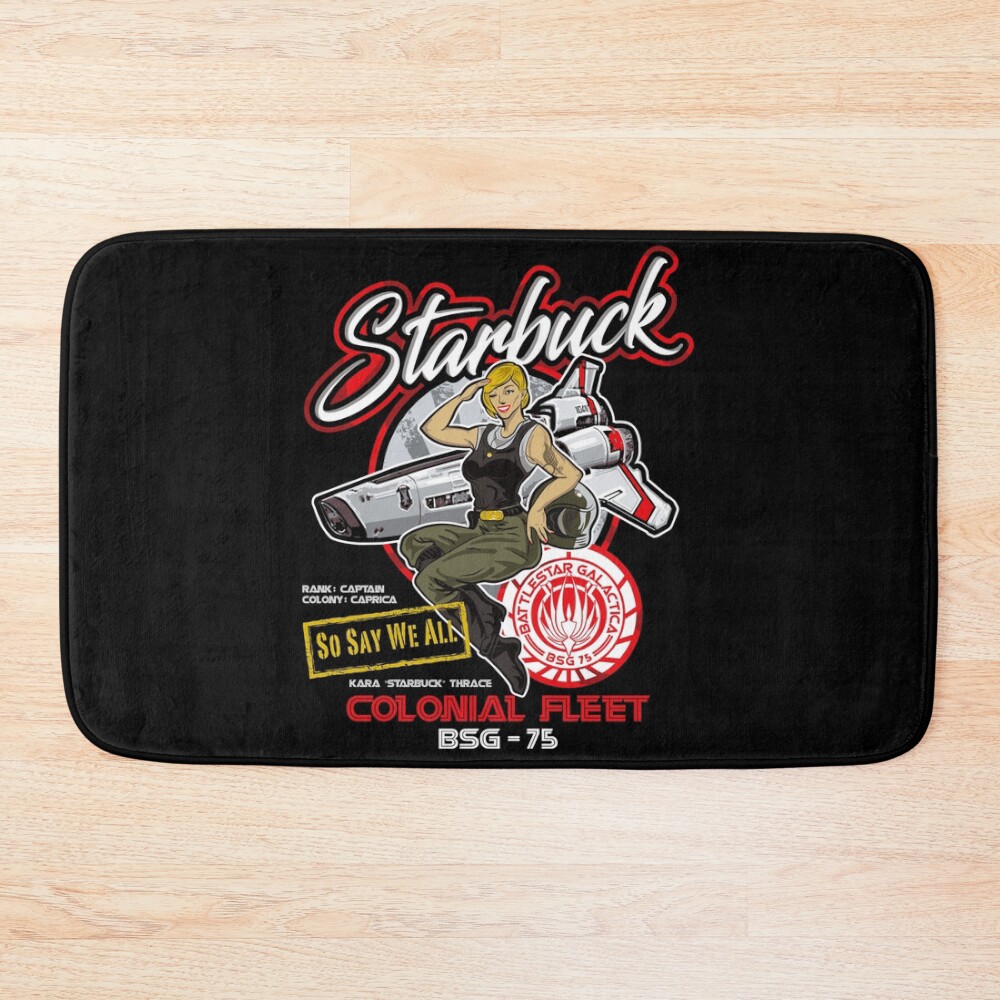 Starbuck Colonial Fleet Pilot Bath Mat