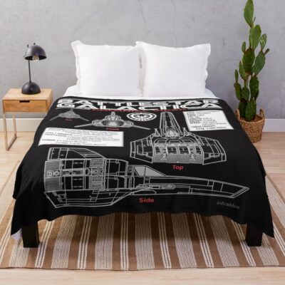 Battlestar Galactica Colonial Viper Throw Blanket