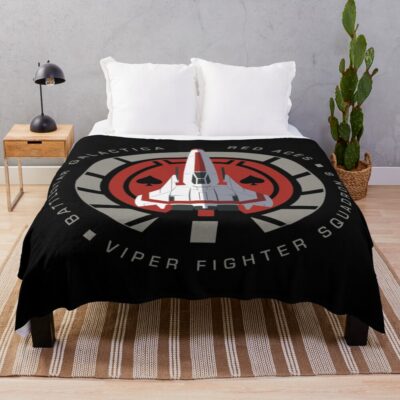 Viper Squadron 8 Red Aces Throw Blanket