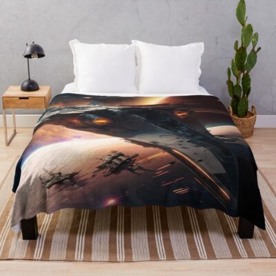 Battlestar Galactica Artwork Hot Throw Blanket