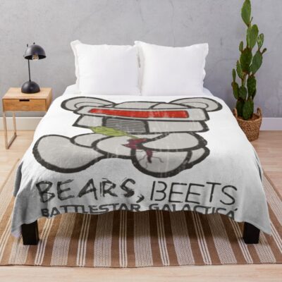 Bears Beets Chibi Cute Throw Blanket