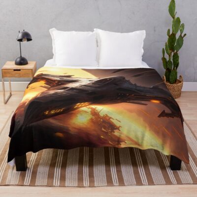 Battlestar Galactica Artwork Neww Throw Blanket