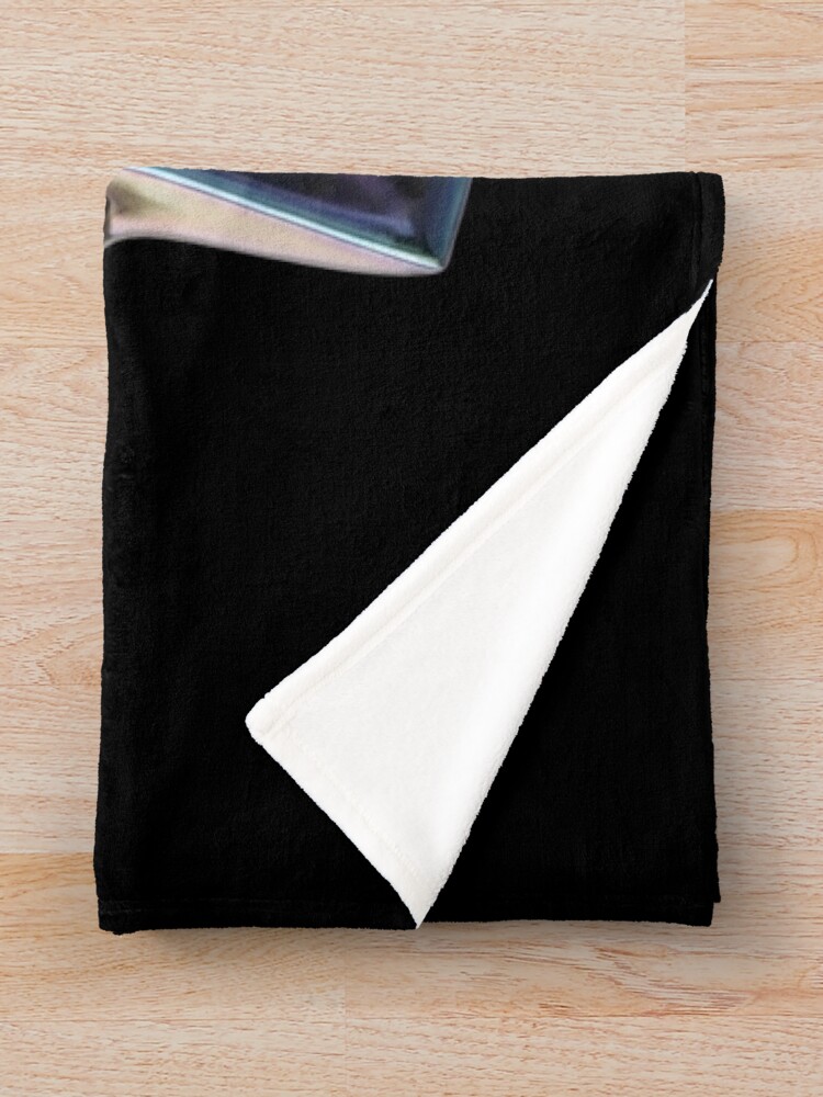 Cylon Helmet Oil Slick Iridescence Throw Blanket - Image 2