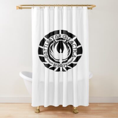 Battlestar Galactica Hot Logo Shower Curtain
