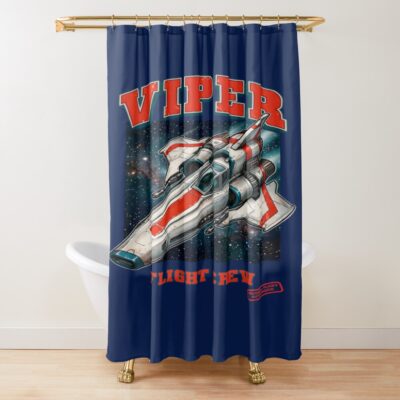 Viper Flight Crew Colonial Fleet Aerospace Shower Curtain