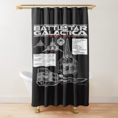 Battlestar Galactica Colonial Viper Shower Curtain