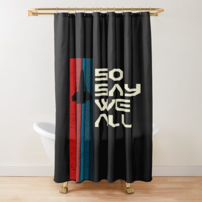 Retro Viper So Say We All Battlestar Galactica Shower Curtain