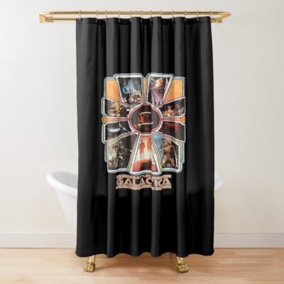 Battlestar Galactica Distressed Shower Curtain