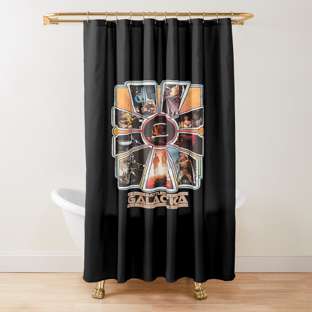 Battlestar Galactica Distressed Shower Curtain