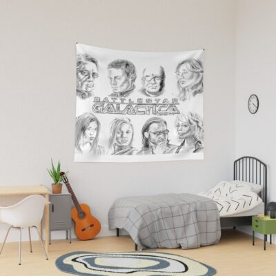 Battlestar Galactica Chararacters Tapestry