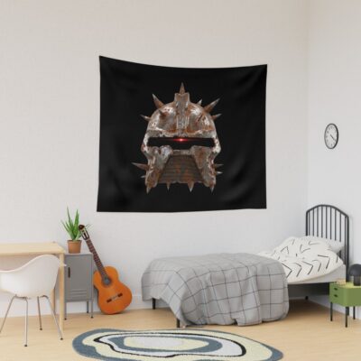 Cylon Helmet Wasteland Warrior Tapestry