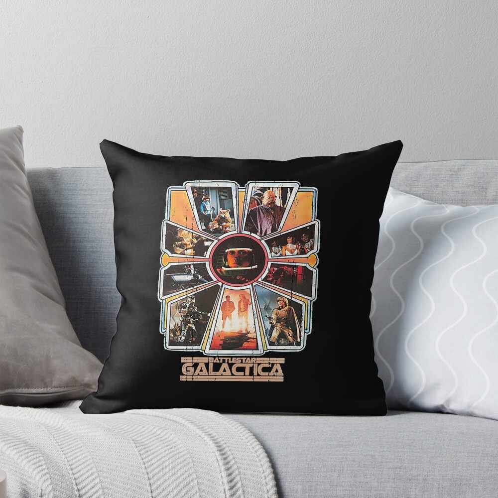 Battlestar Galactica Distressed Throw Pillow