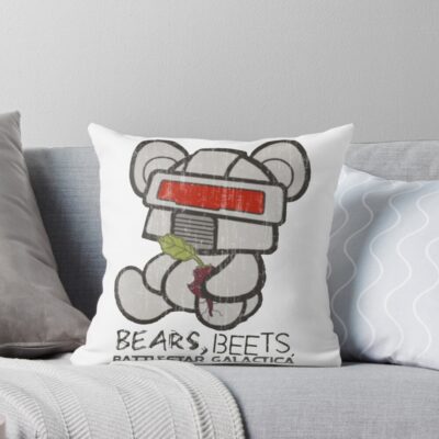 Bears Beets Chibi Cute Throw Pillow