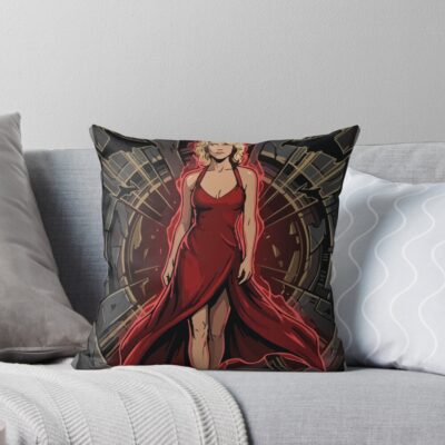 Battlestar Galactica Number Six Comic Book Throw Pillow