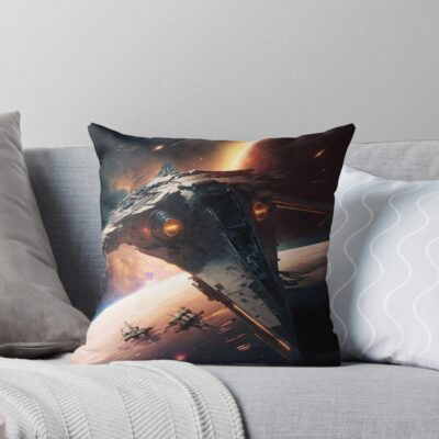 Battlestar Galactica Artwork Hot Throw Pillow
