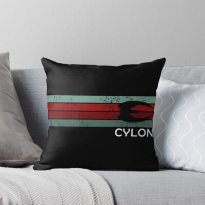 Cylon Retro Battlestar Galactica Throw Pillow
