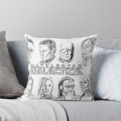 Battlestar Galactica Chararacters Throw Pillow