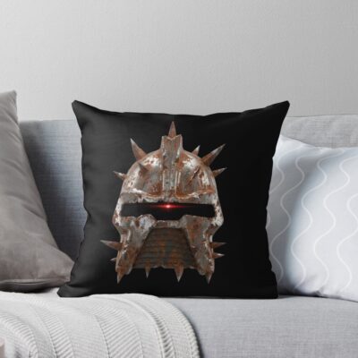 Cylon Helmet Wasteland Warrior Throw Pillow