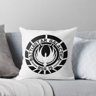 Battlestar Galactica Hot Logo Throw Pillow