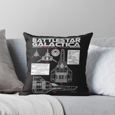 Battlestar Galactica Colonial Viper Throw Pillow